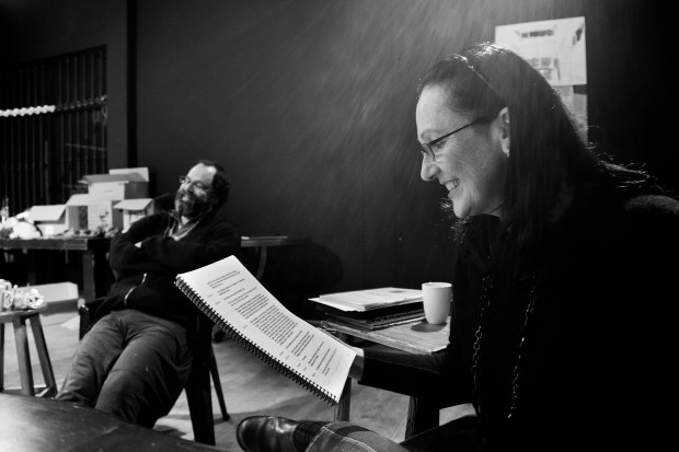 Chela de Ferrari en la lectura de "La Cautiva". (Foto: Difusión)