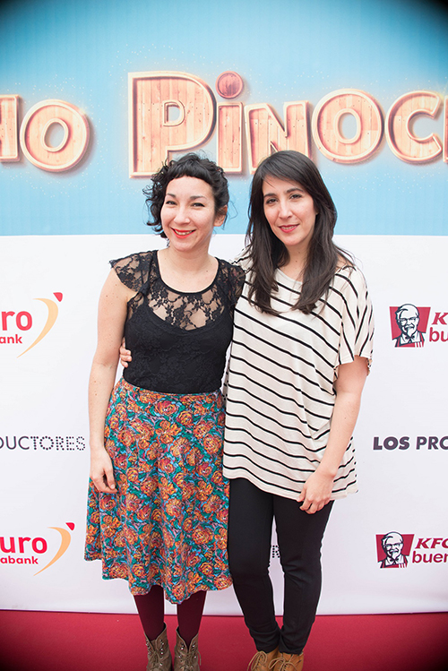 Ana Chung y Nishme Sumar en estreno de "Pinocho". (Foto: Difusión/ La Plaza)