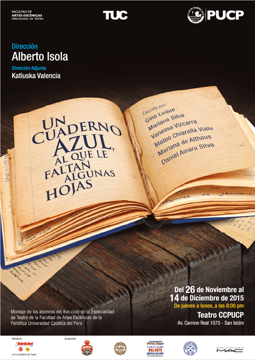 Afiche oficial de "Un cuaderno azul (al que le faltan algunas hojas)". (Foto: Difusión)